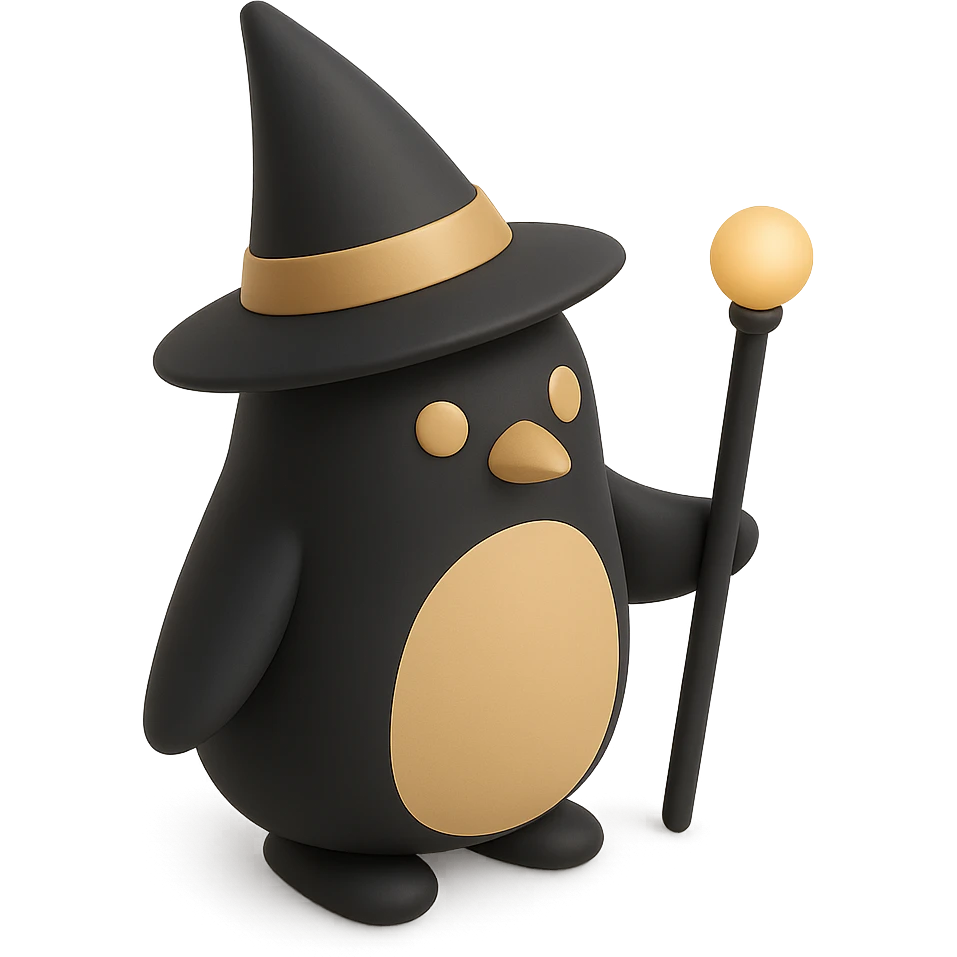 penguin wizard emoji