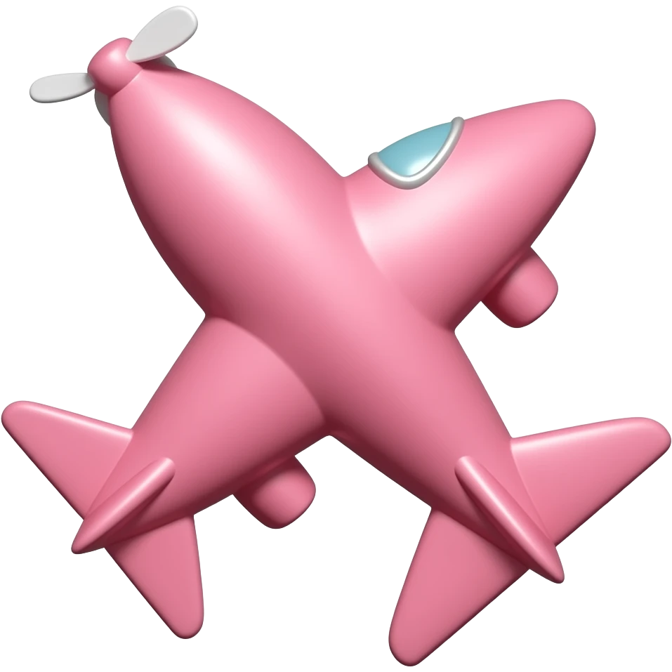 pink plane emoji
