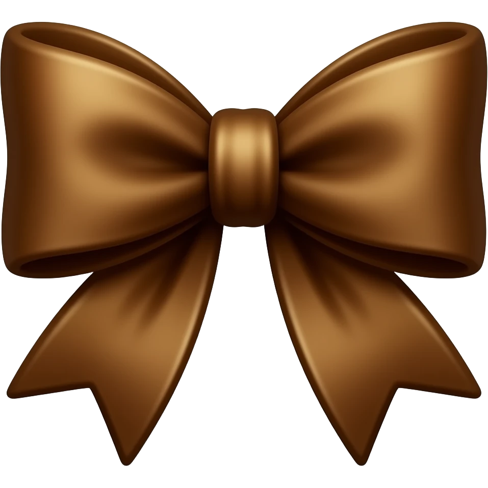Brown bow emoji