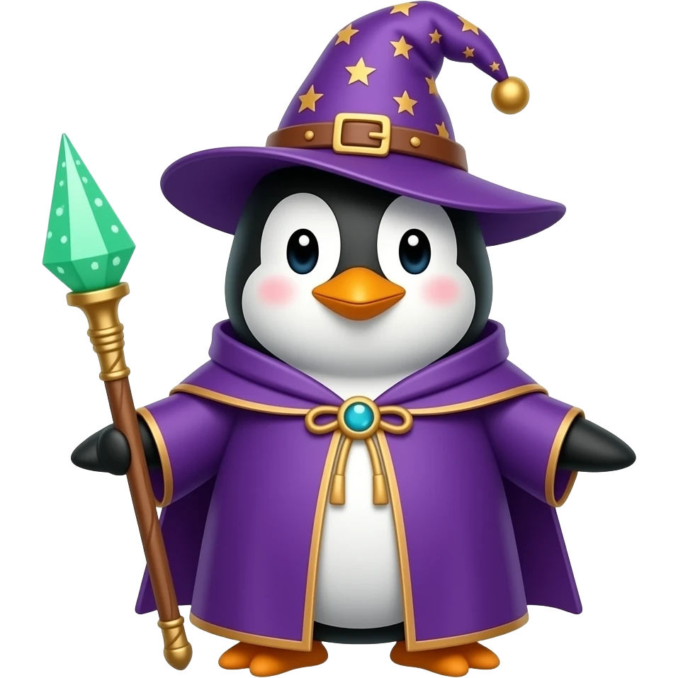 Penguin Wizard emoji