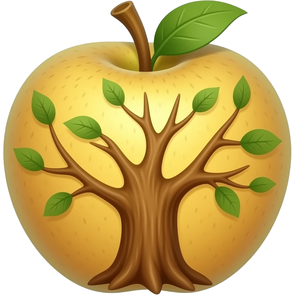 Дерево с яблокой emoji
