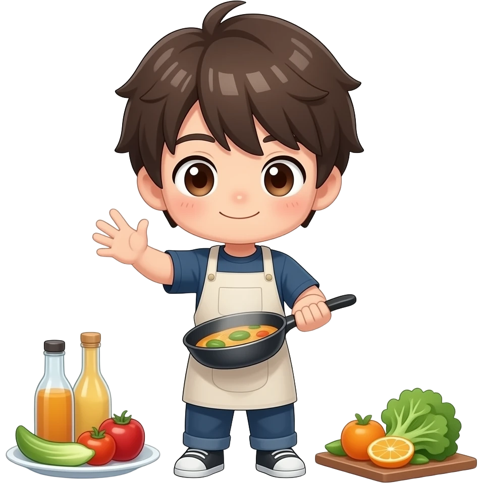 chibi anime man cooks emoji | AI Emoji Generator