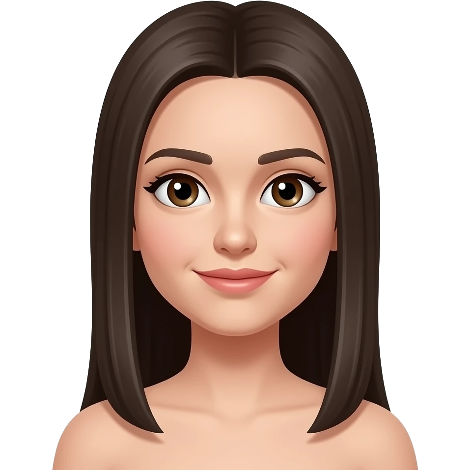 with straight hair emoji