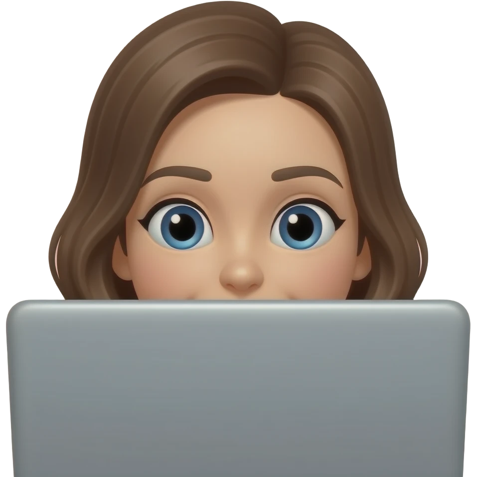 Make this person peaking over her laptop emoji