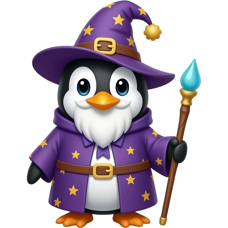 Penguin Wizard emoji