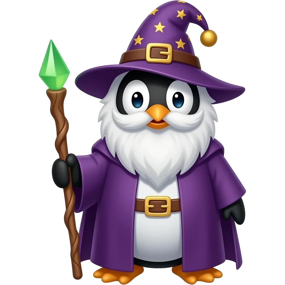 Penguin Wizard emoji