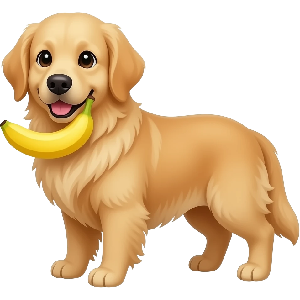 Banana golden retriever emoji
