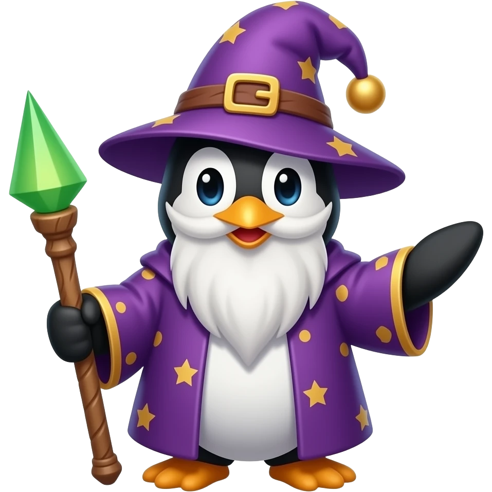 Penguin Wizard emoji