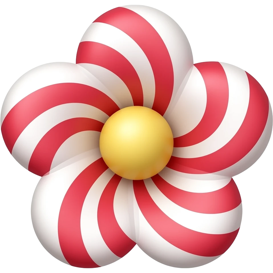 candy cane flower emoji