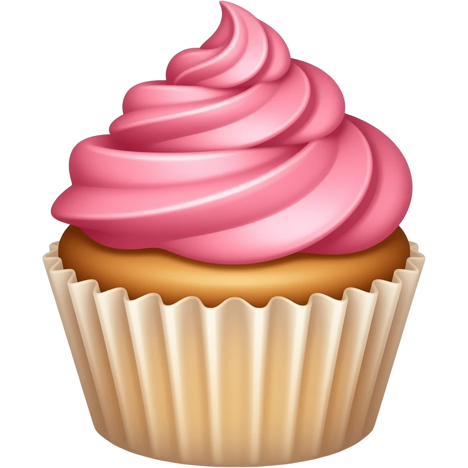 Cupcake with pink icing emoji