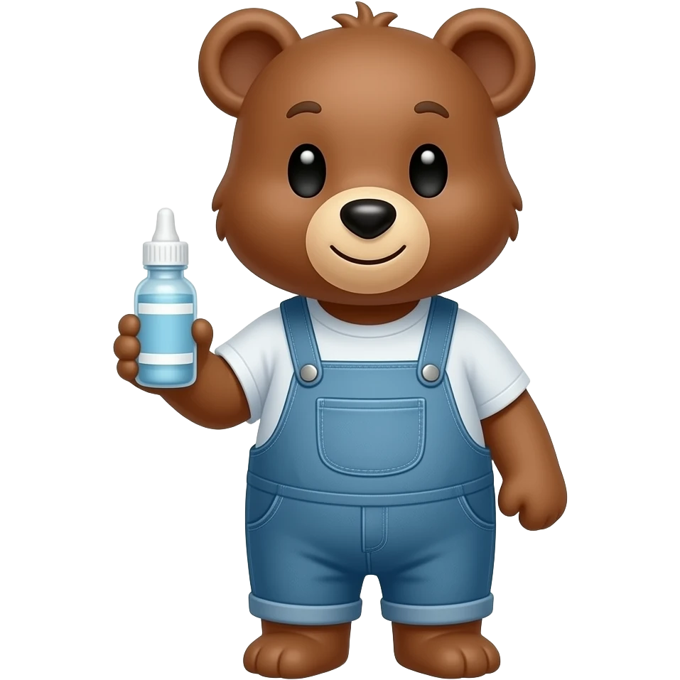 Bear having medicine emoji