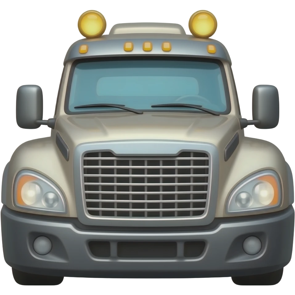 Create high-quality glossy emojis with a vibrant modern style.Make the emojis look premium, shiny, and eye-catching with bright highlights, smooth gradients, soft reflections, and glowing details. Truck emoji emoji