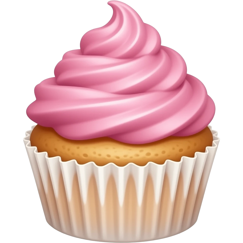 Cupcake with pink icing emoji