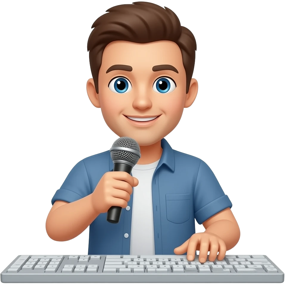 🎙 ➡ ⌨ emoji
