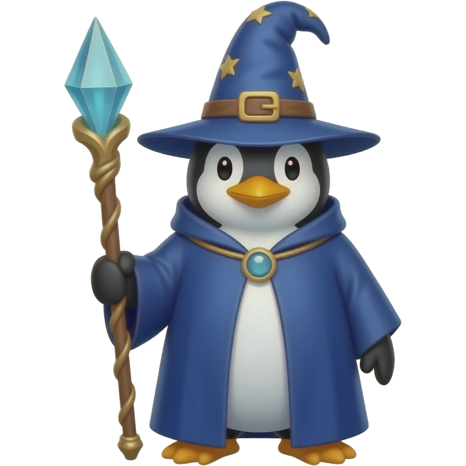 Penguin Wizard emoji