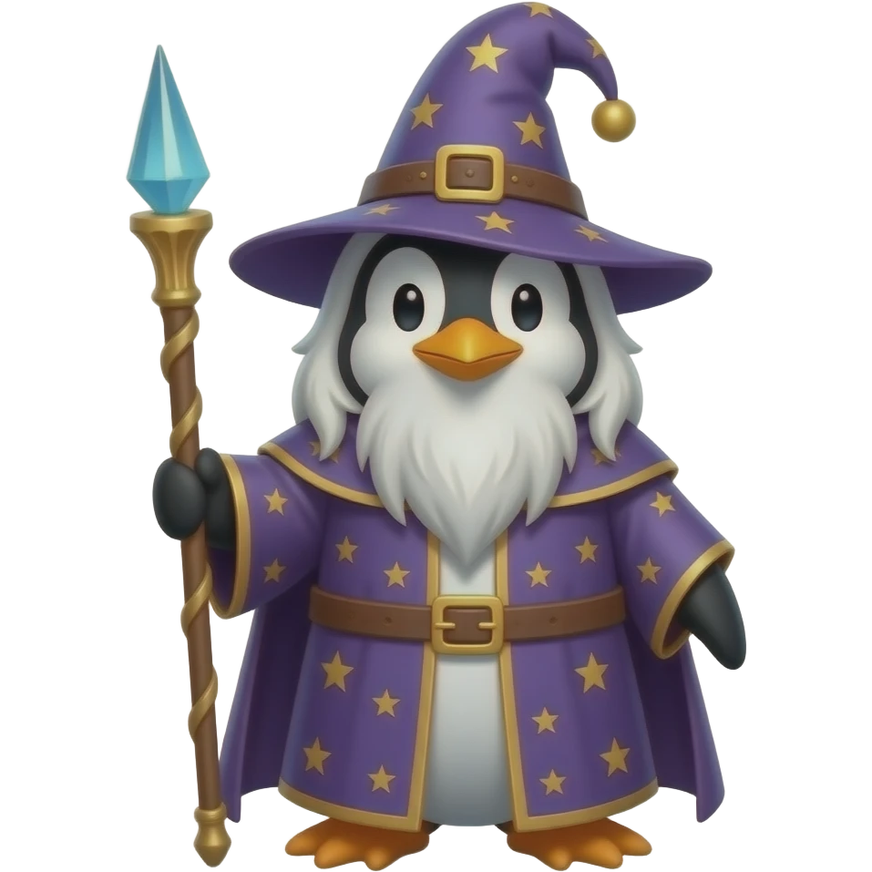 Penguin Wizard emoji
