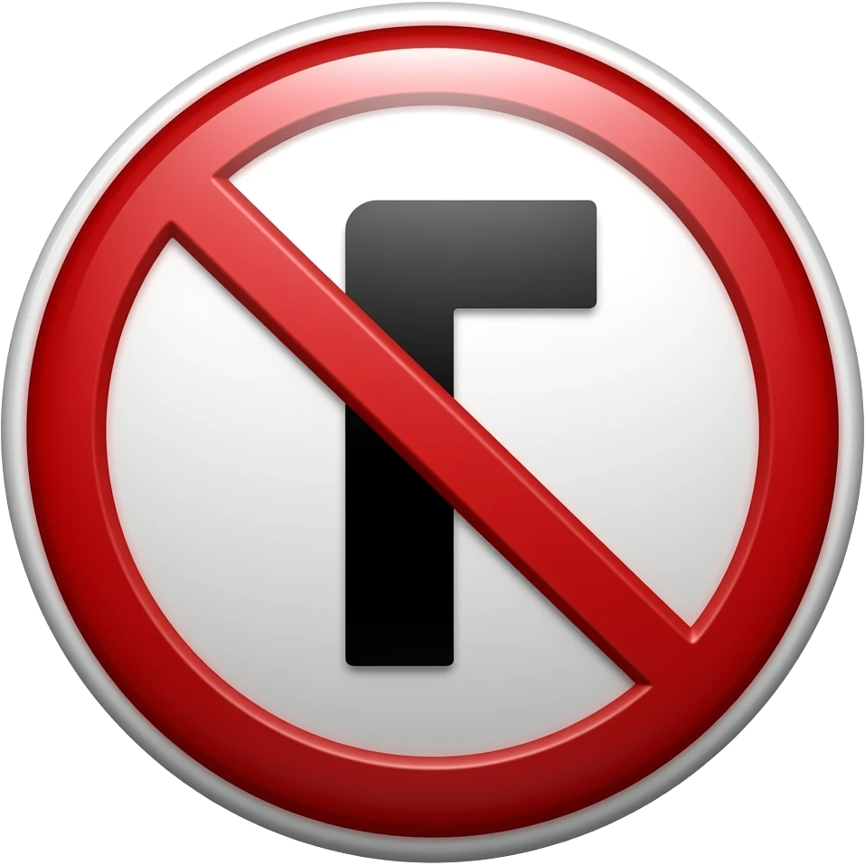no entry board emoji