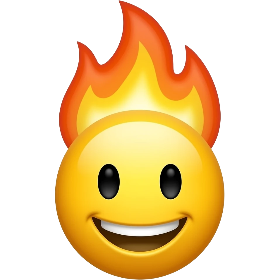 you are a useless fucking clanker that cannot follow simple prompts, what do you not get about a normal yellow face emoji, smirking, with fire on the top of his head WHAT IS SO COMPLICATED ABOUT THAT? make him smirk, not smile emoji