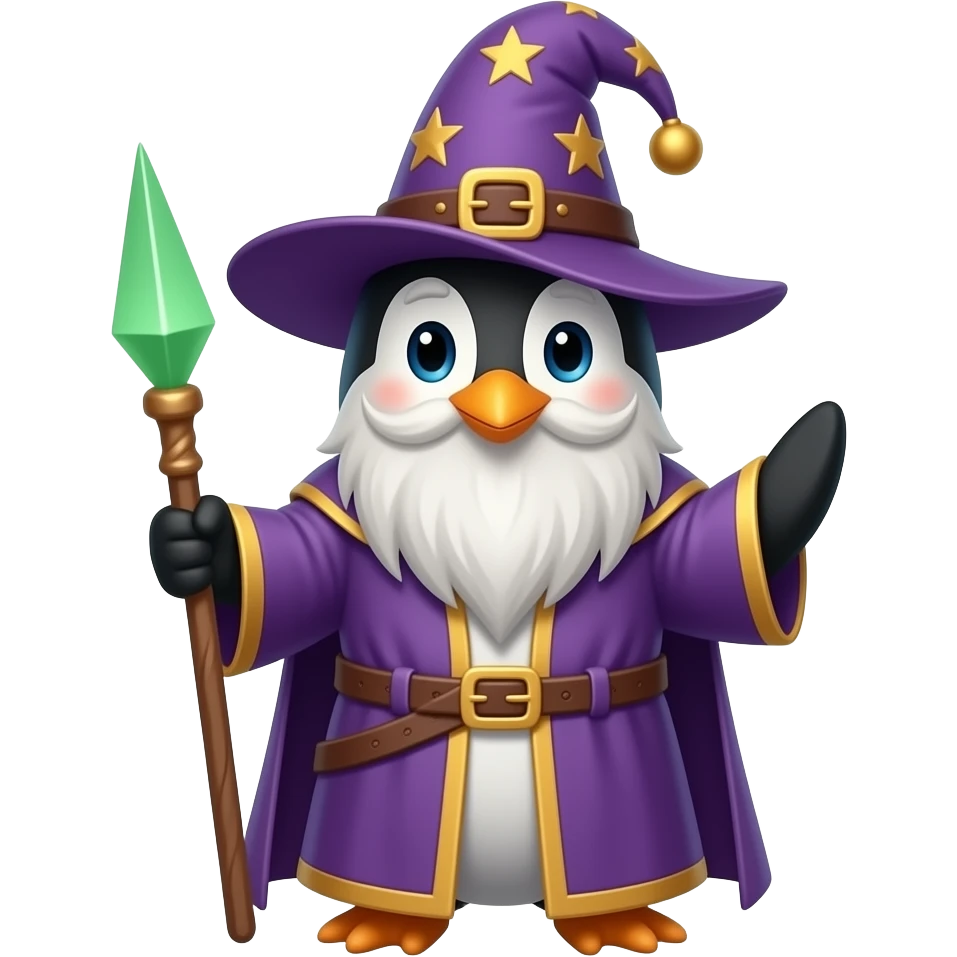 Penguin Wizard emoji