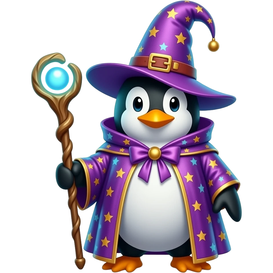 Penguin Wizard emoji