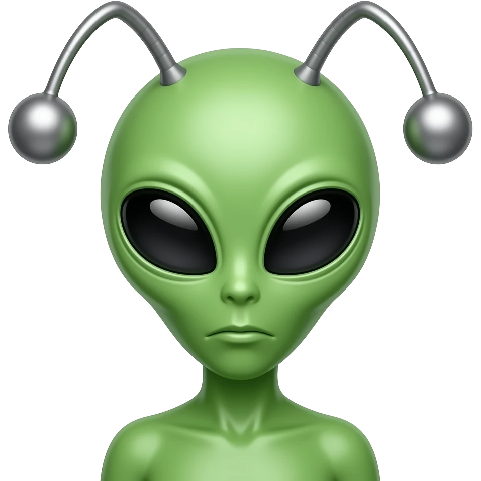 Yellow alien emoji