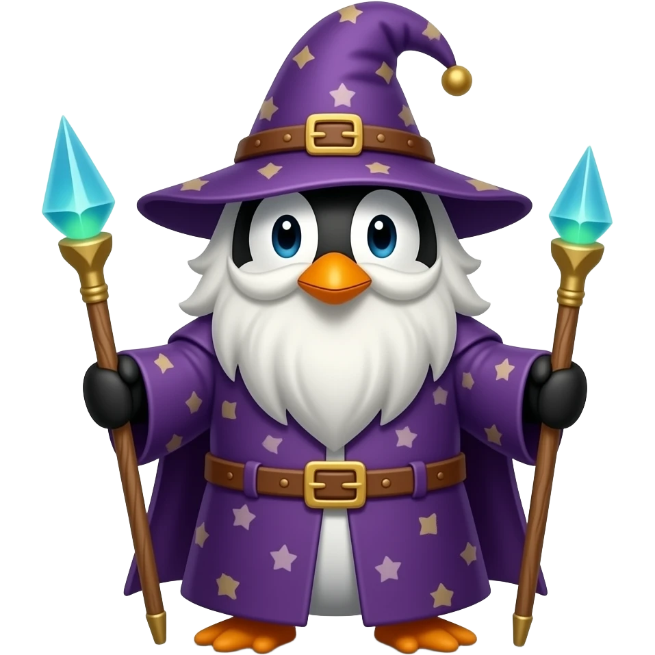 Penguin Wizard emoji