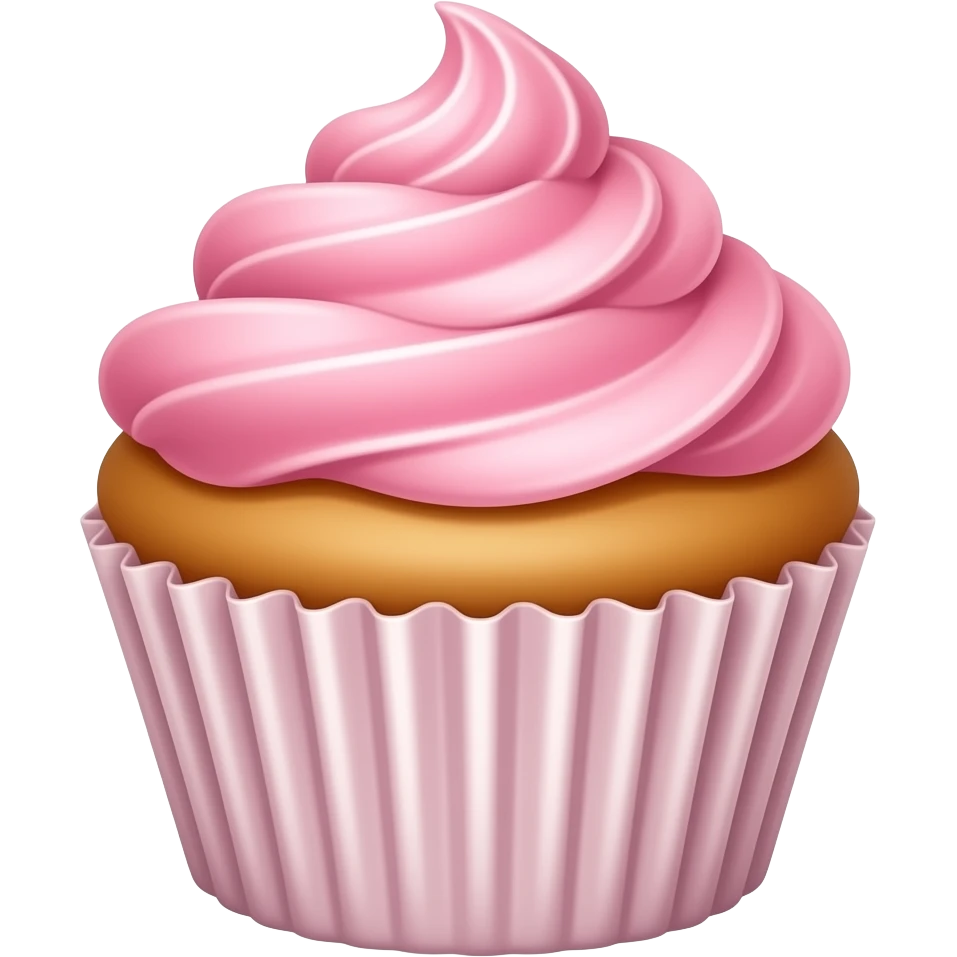 Cupcake with pink icing emoji