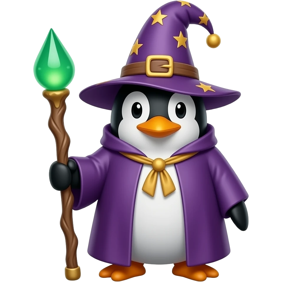Penguin Wizard emoji