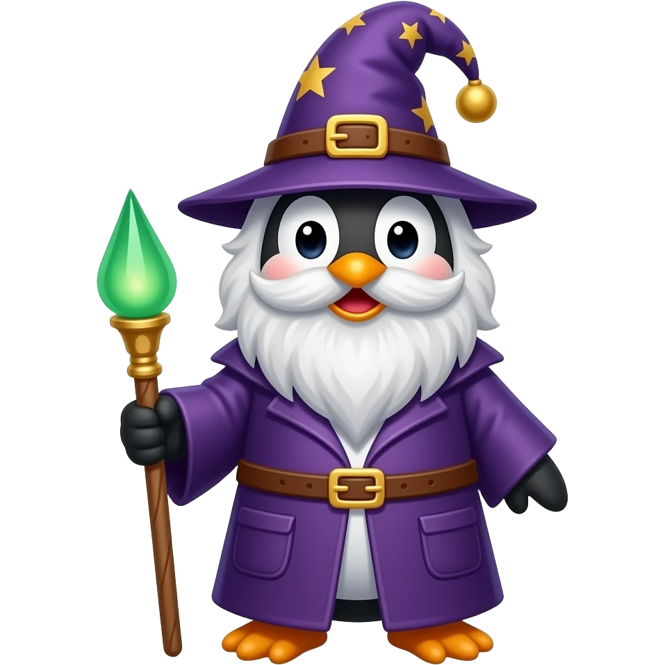 Penguin Wizard emoji
