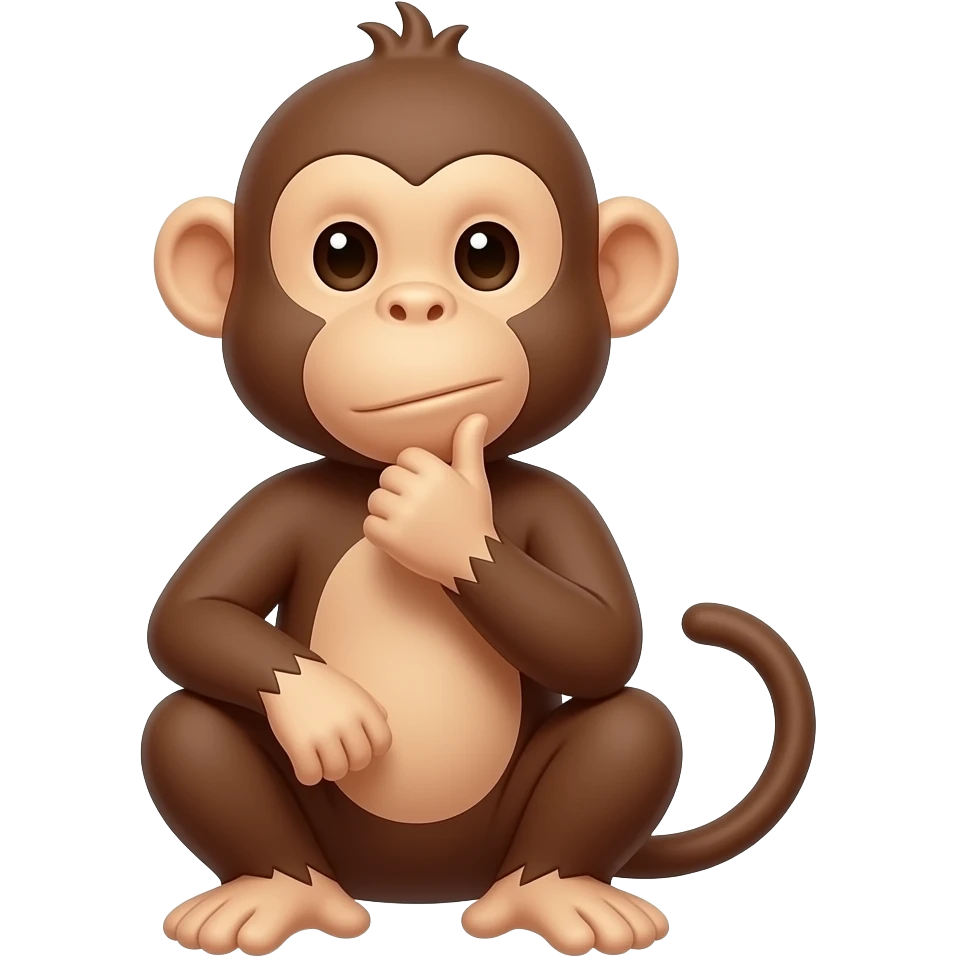 monkey thinking emoji