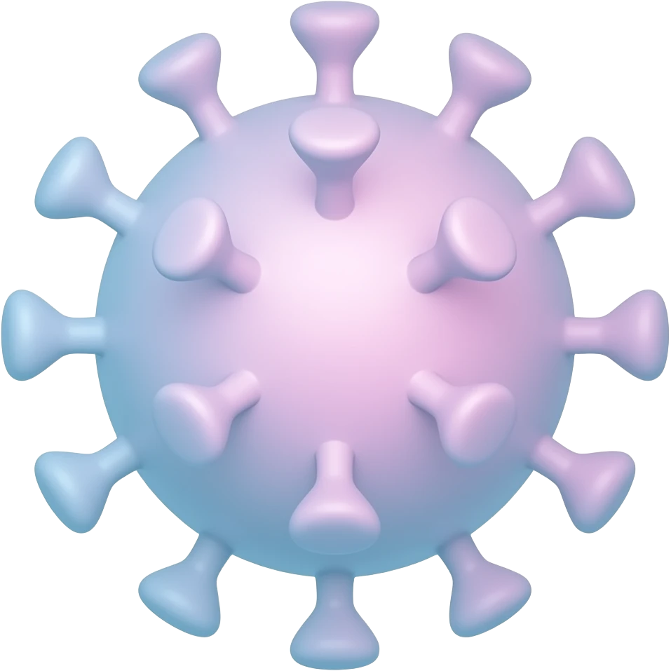 VIRUS PASTEL PINK AND BABY BLUE COLOR emoji