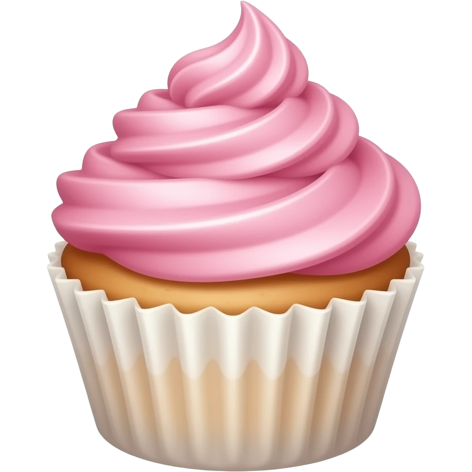 Cupcake with pink icing emoji