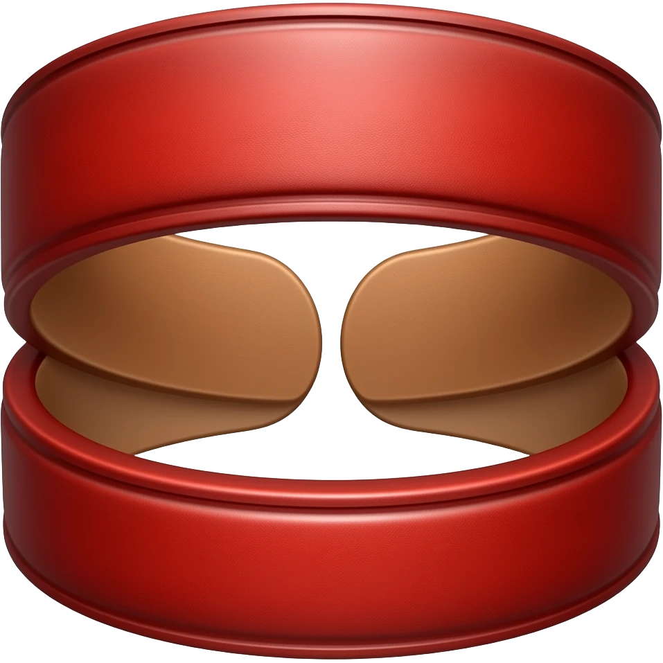 2 breite Rote Lederarmbänder emoji