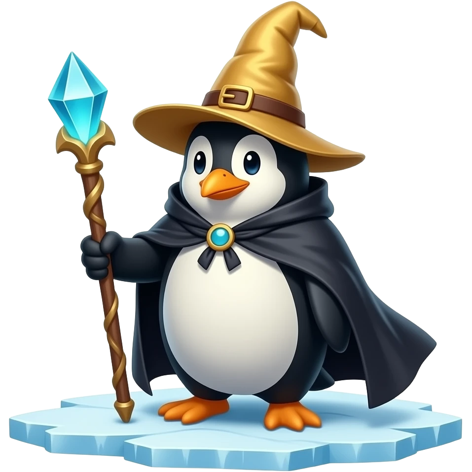 Penguin Wizard emoji