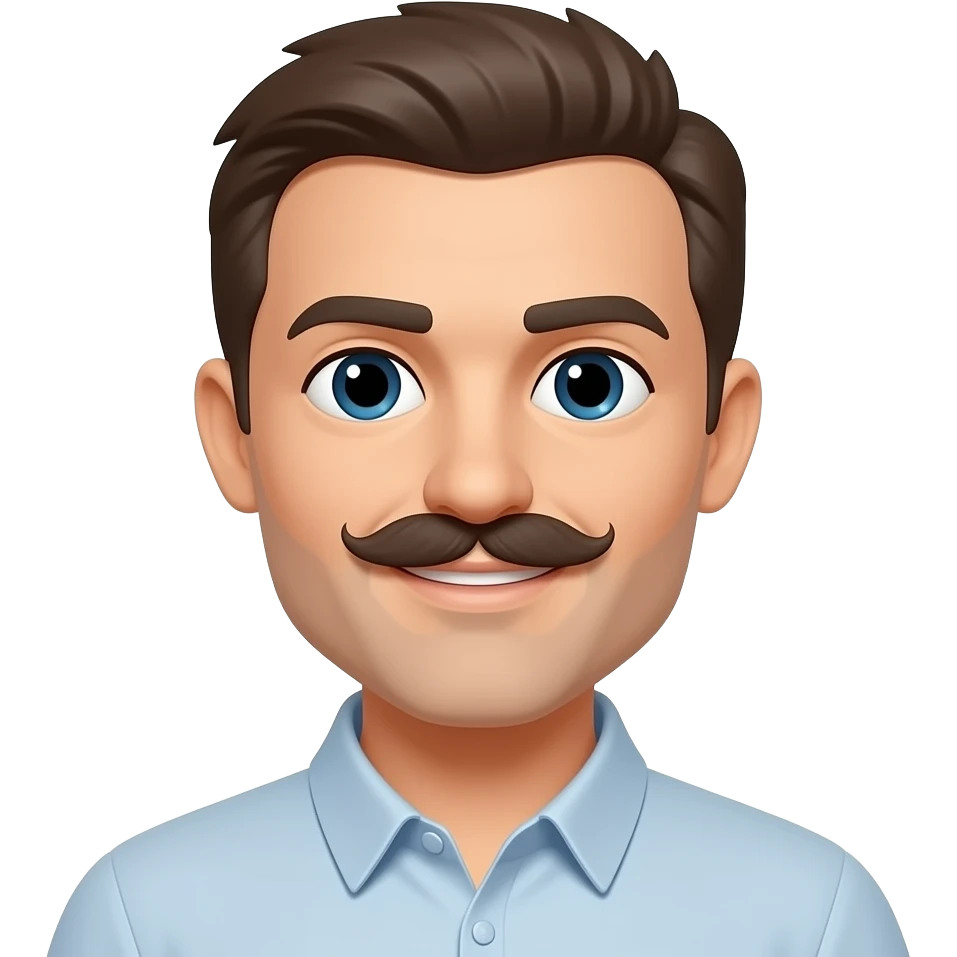 Avec une moustache carré emoji