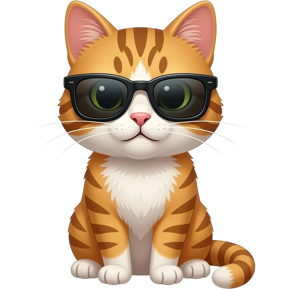 Cat wearing sunglasses emoji