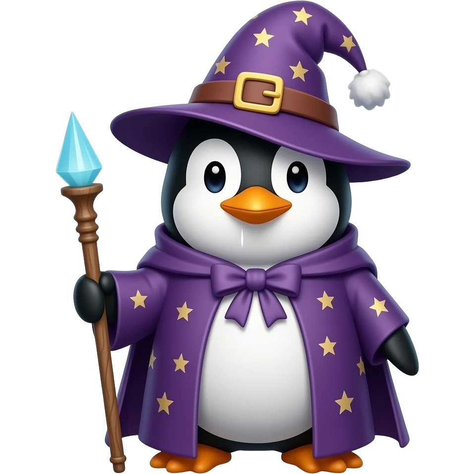 Penguin Wizard emoji