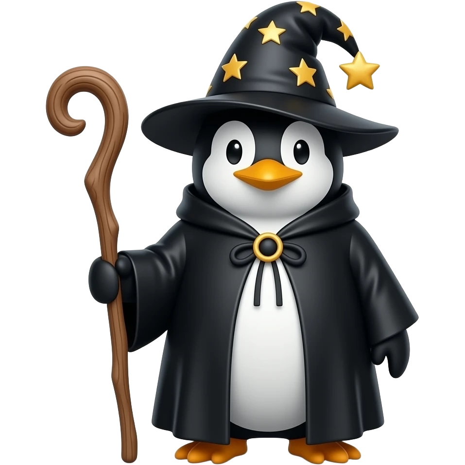 Penguin Wizard emoji