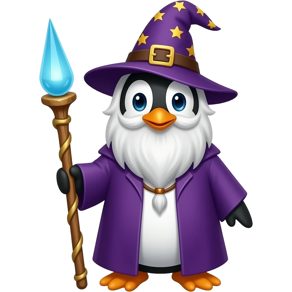 Penguin Wizard emoji
