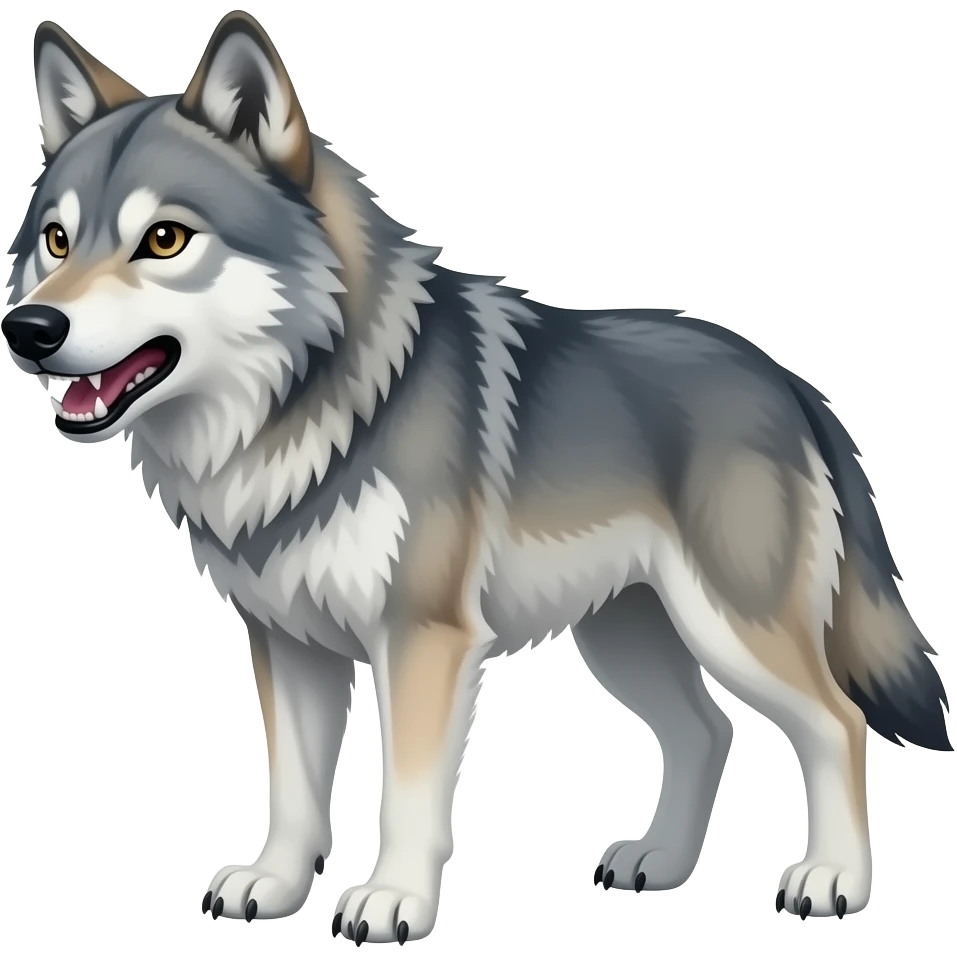 Aggressive wolf emoji