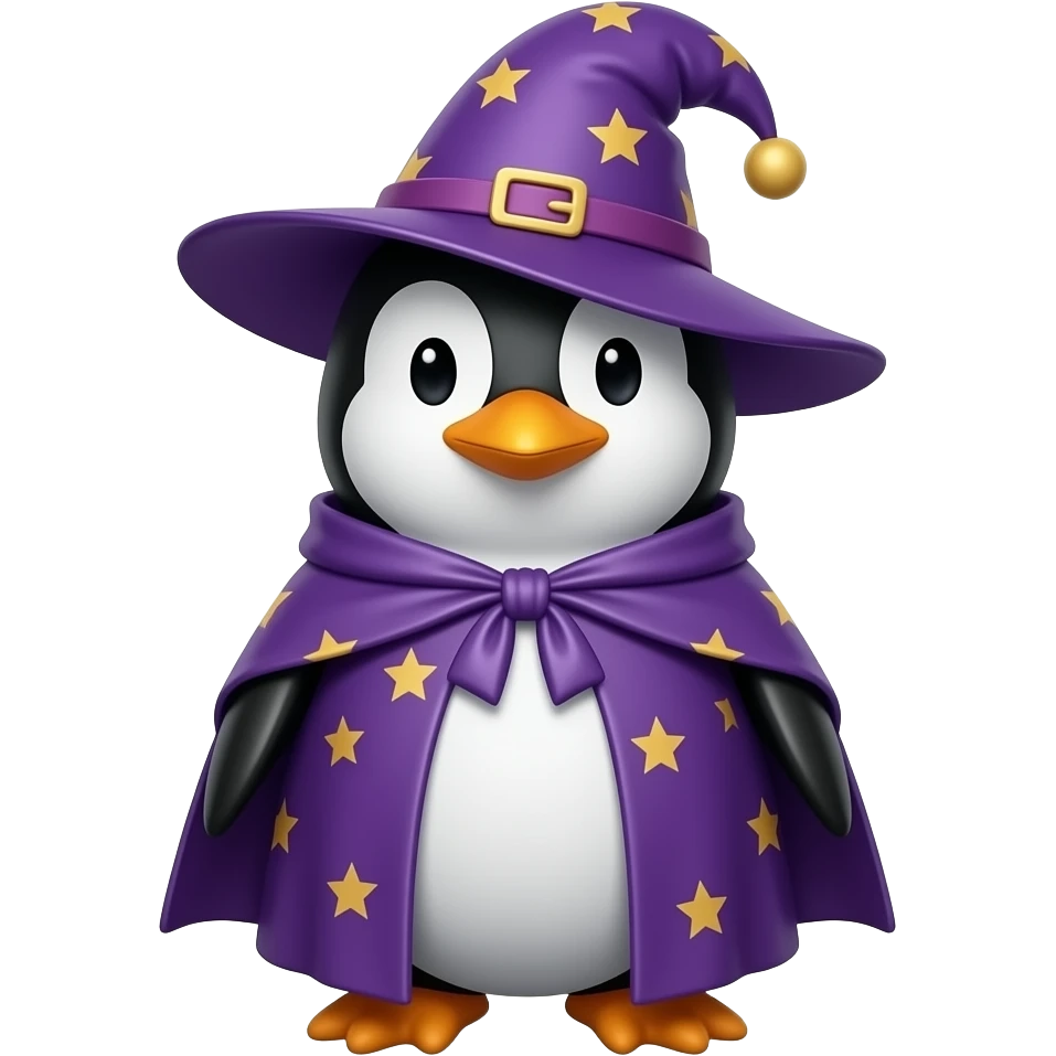 Penguin Wizard emoji