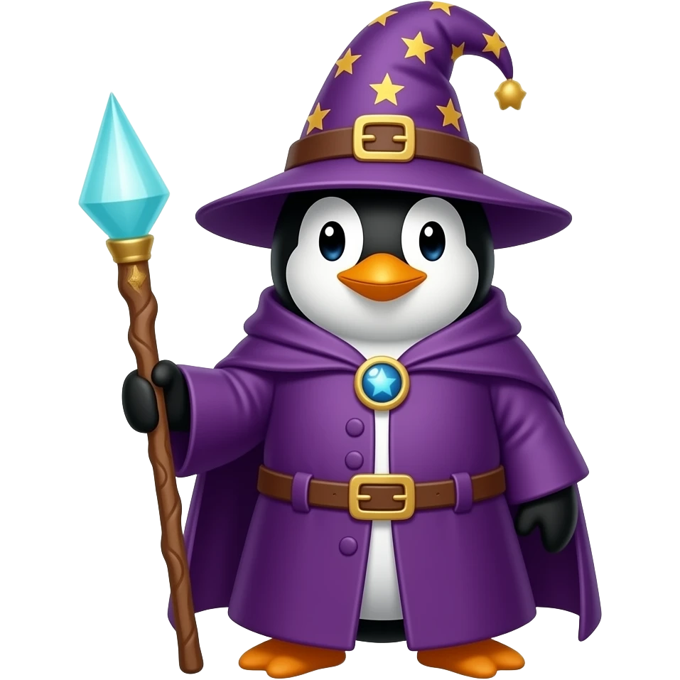 Penguin Wizard emoji