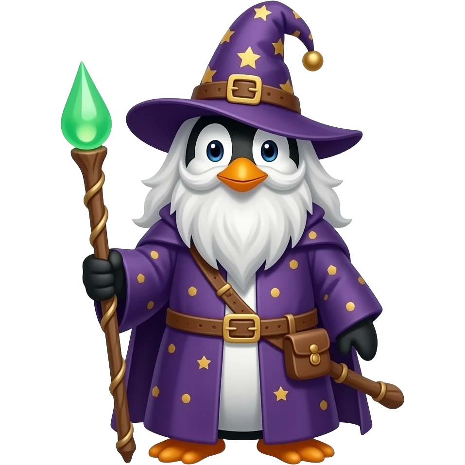 Penguin Wizard emoji
