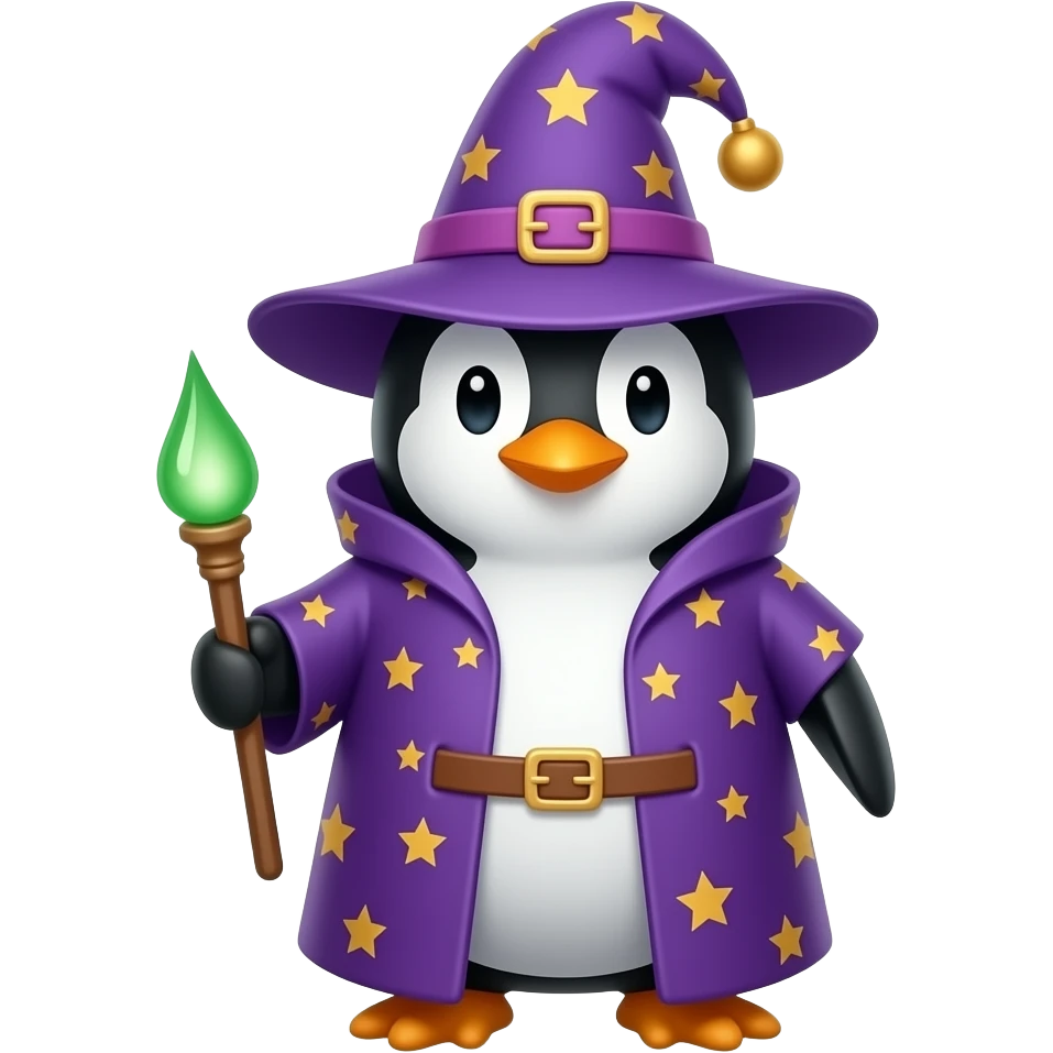 Penguin Wizard emoji