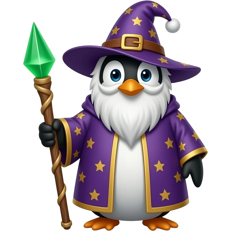 Penguin Wizard emoji