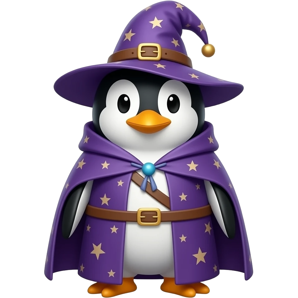 Penguin Wizard emoji