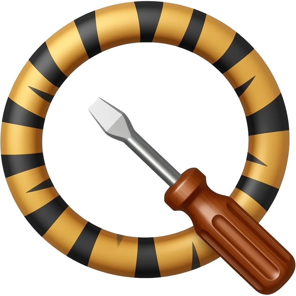 Make tails holding a screwdriver emoji