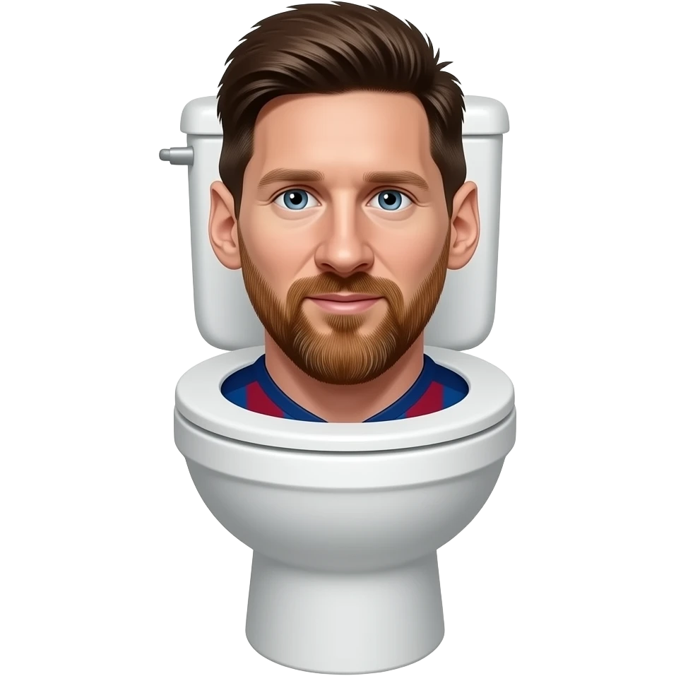 Skibidi toilet ale głowa ma być messi emoji