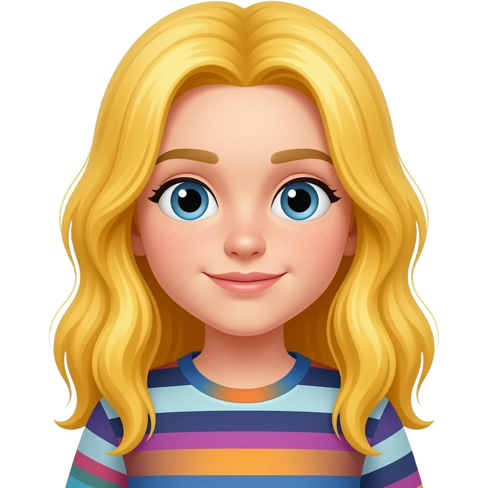 bisexual ten year old with long yellow hair emoji
