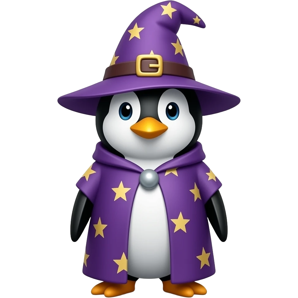 Penguin Wizard emoji